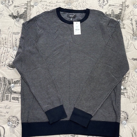 NORDSTROM MEN'S SHOP StripeCrewneck Cotton Sweater - Picture 6 of 8